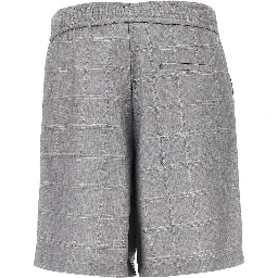 Cotton-blend bermuda shorts