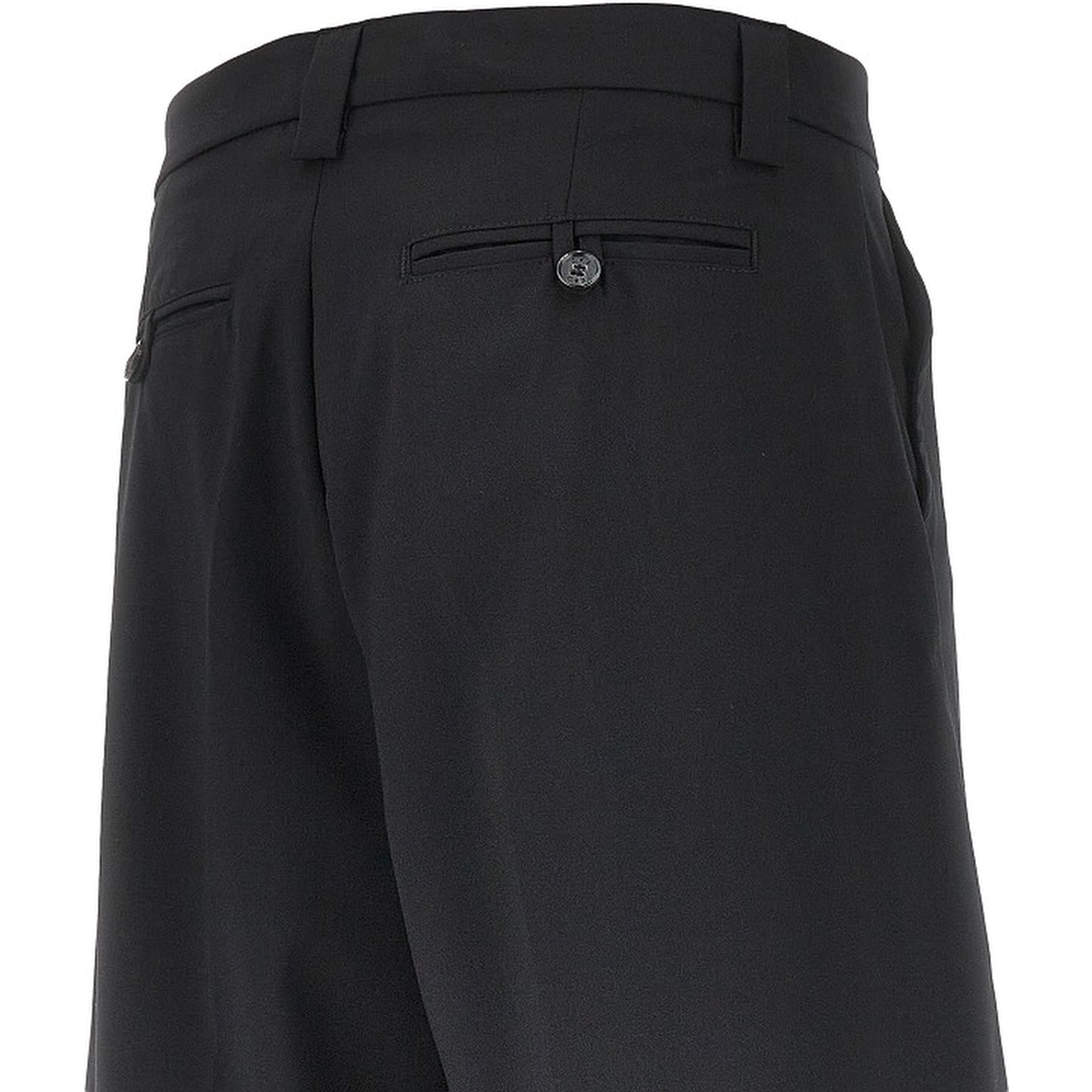 Wool-blend canvas bermuda shorts