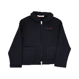 Full-zip sweatshirt with collar