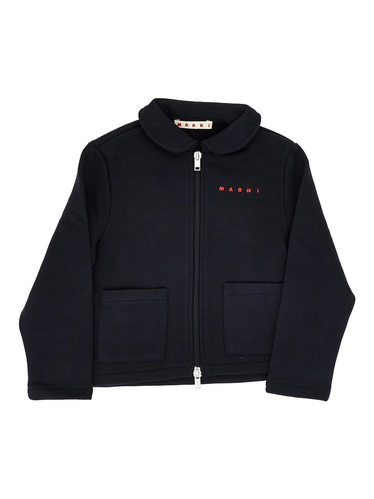 Full-zip sweatshirt with collar