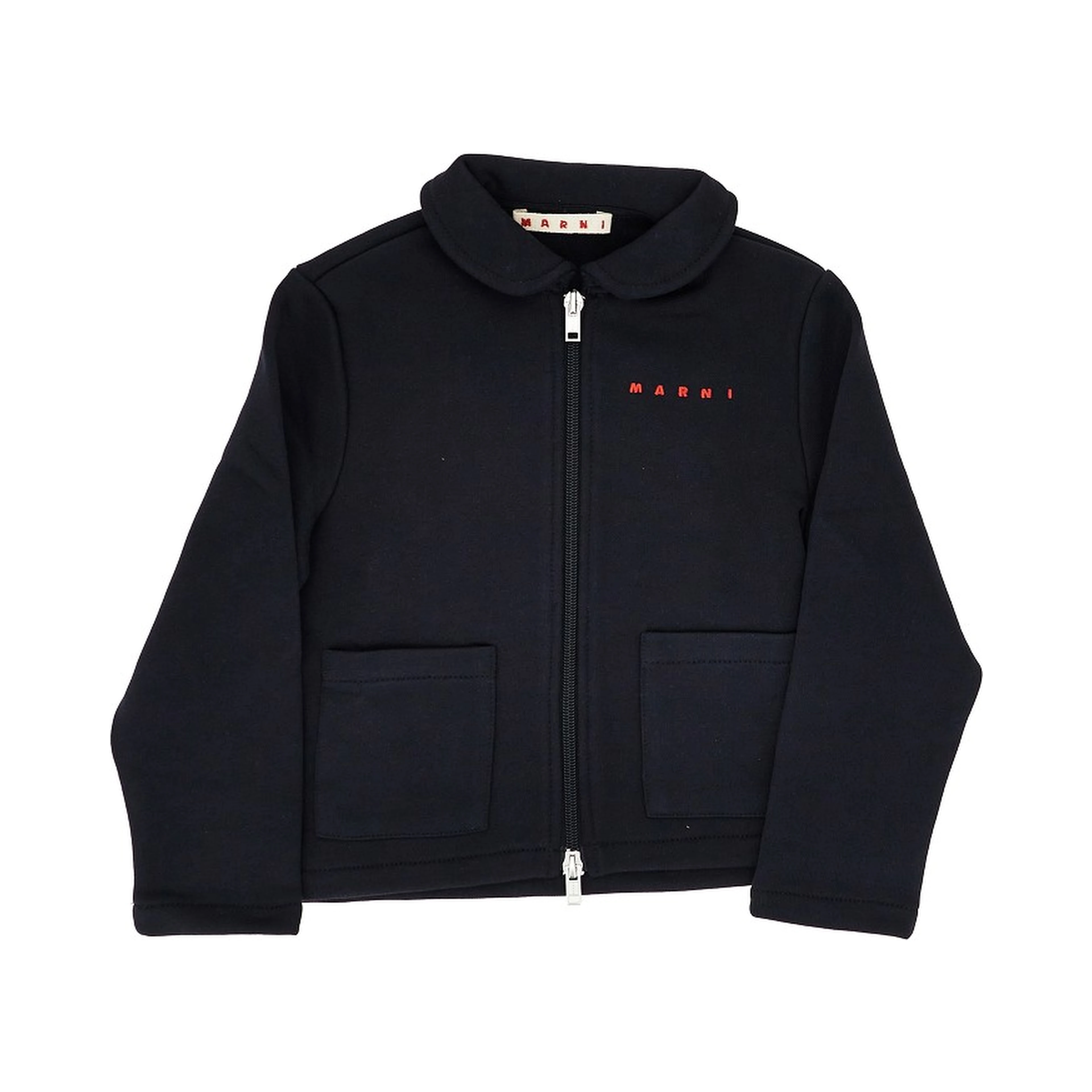 Full-zip sweatshirt with collar