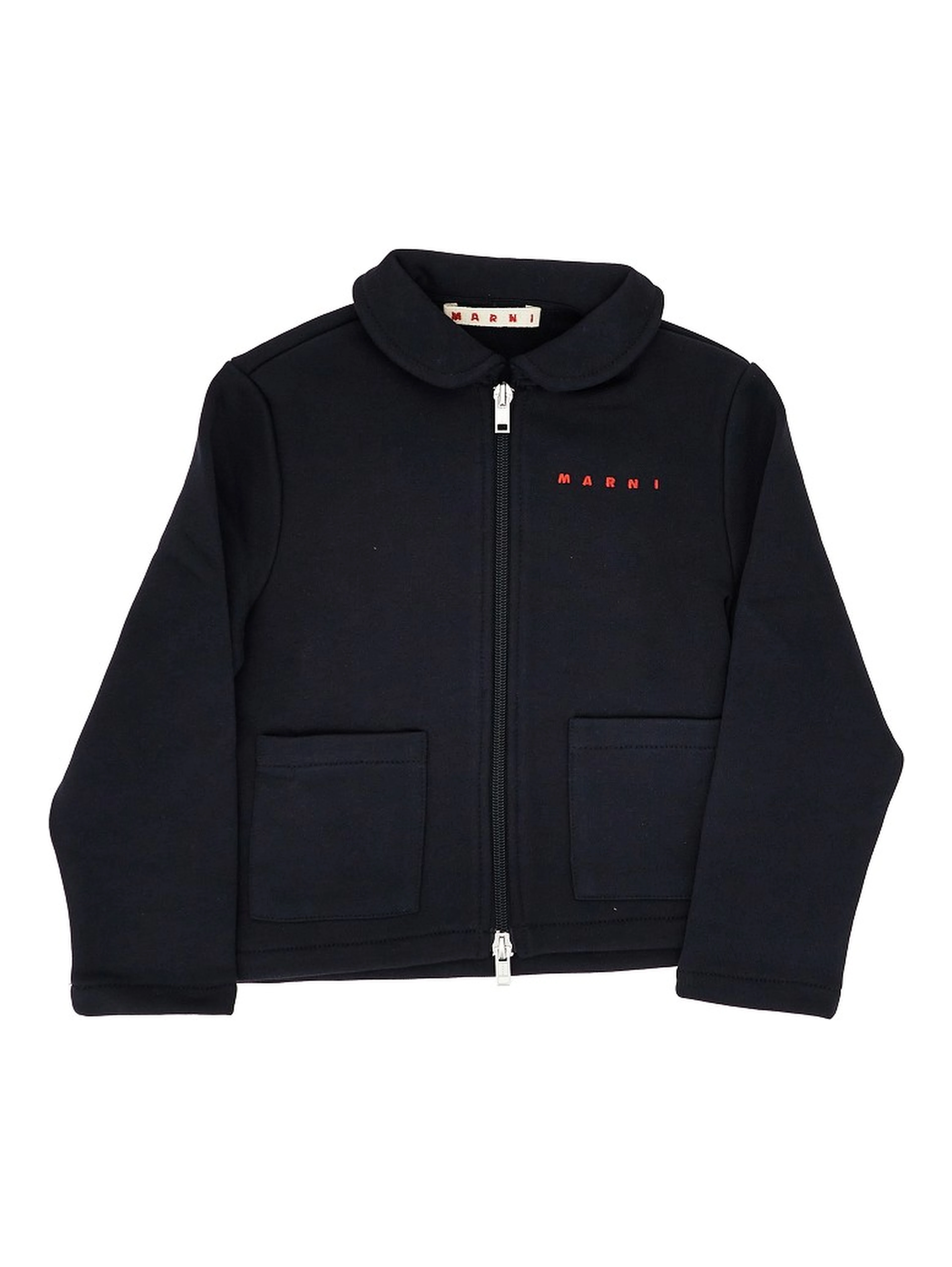 Full-zip sweatshirt with collar