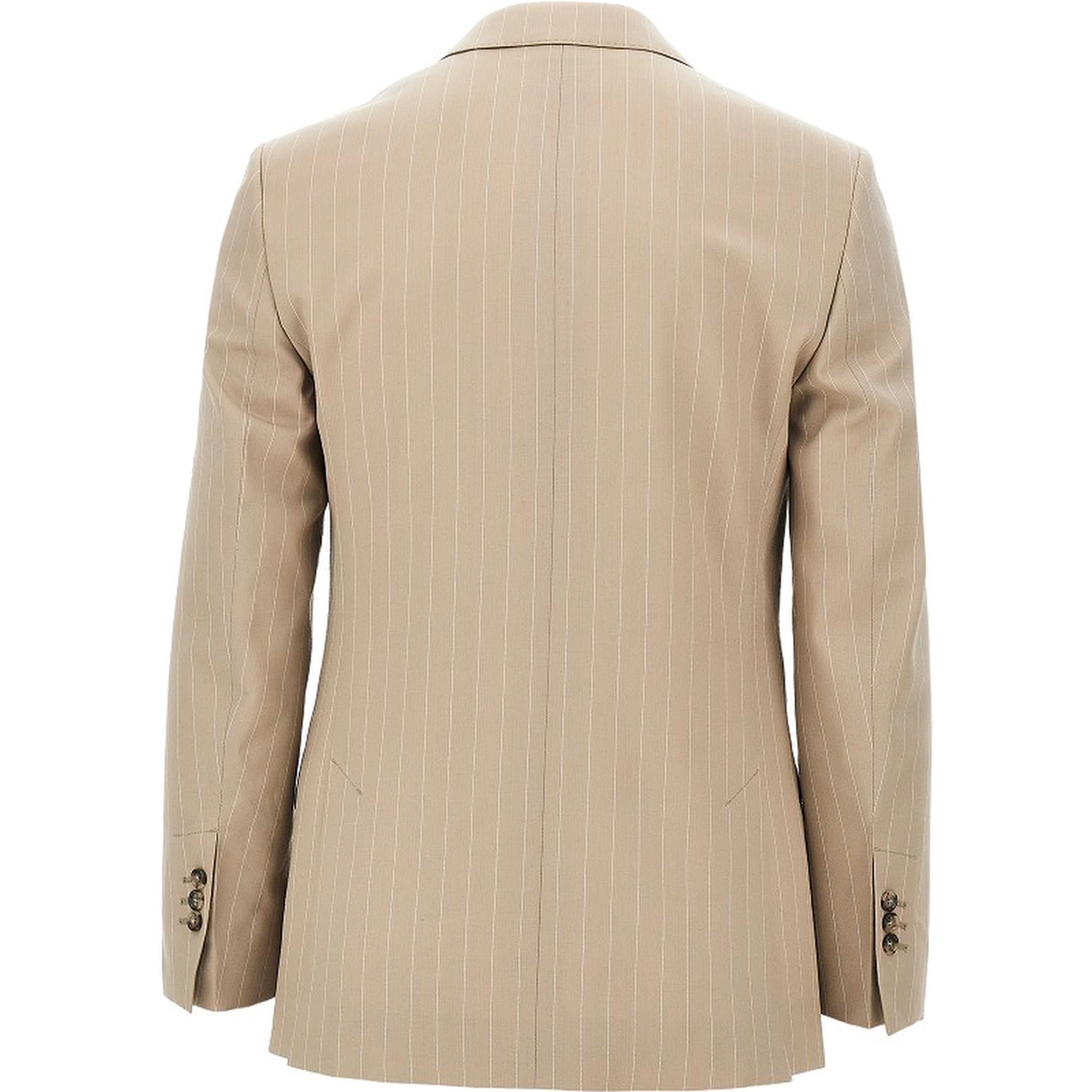 Pinstriped wool single-breasted jacket