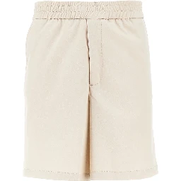 Viscose-blend gabardine bermuda shorts