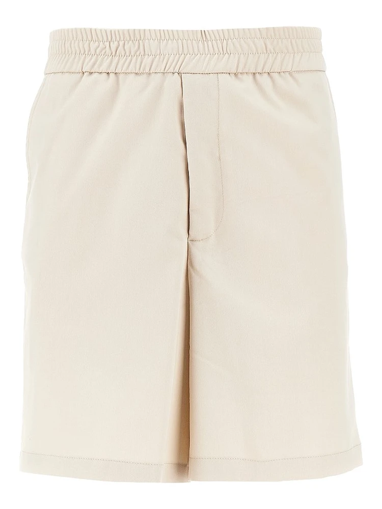 Viscose-blend gabardine bermuda shorts