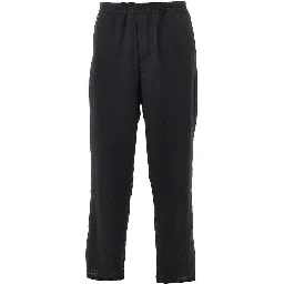 Canvas pants with elasticated waist
