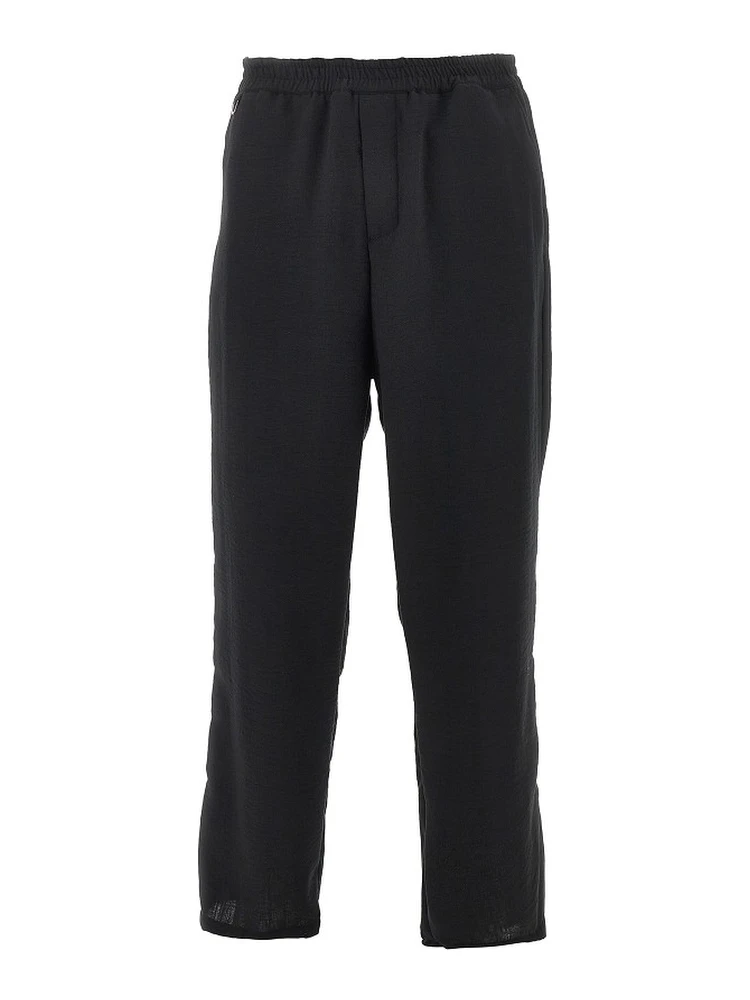 Canvas pants with elasticated waist