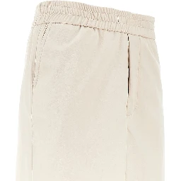 Viscose-blend gabardine bermuda shorts