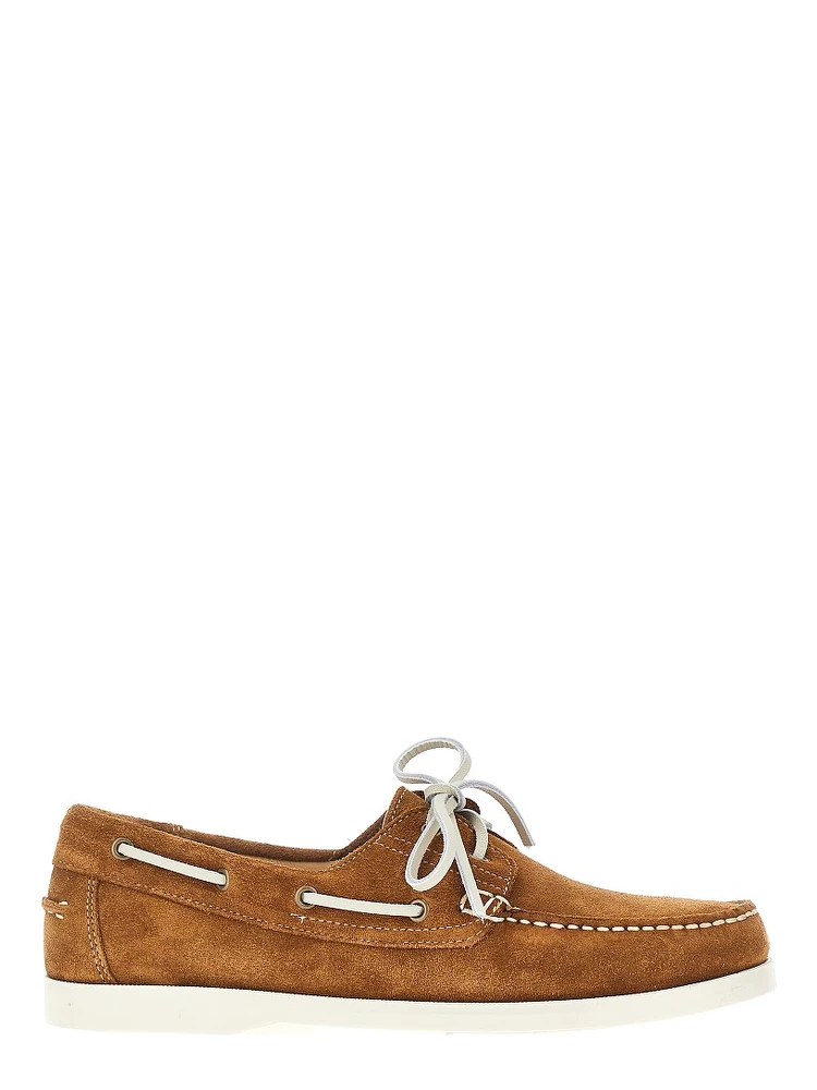 Suede leather boat shoes