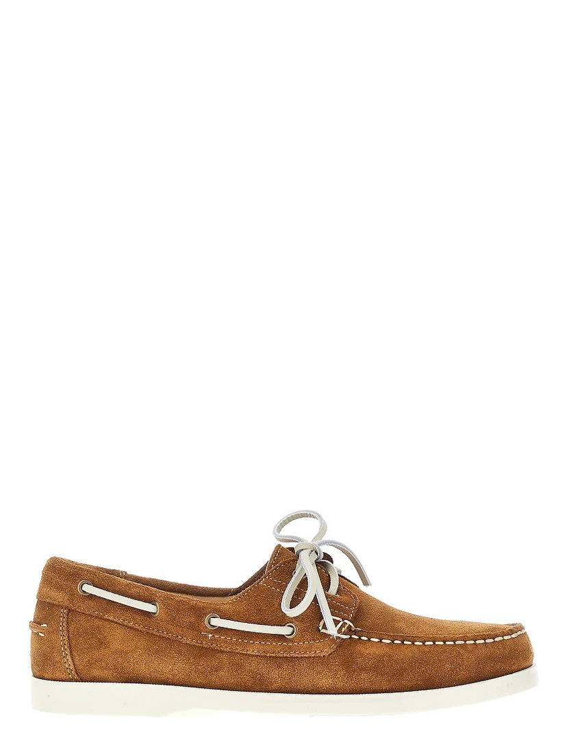 Suede leather boat shoes