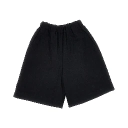 Wool-blend wide shorts