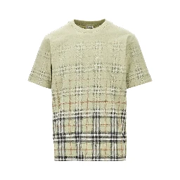 Cotton T-shirt with faded Check motif
