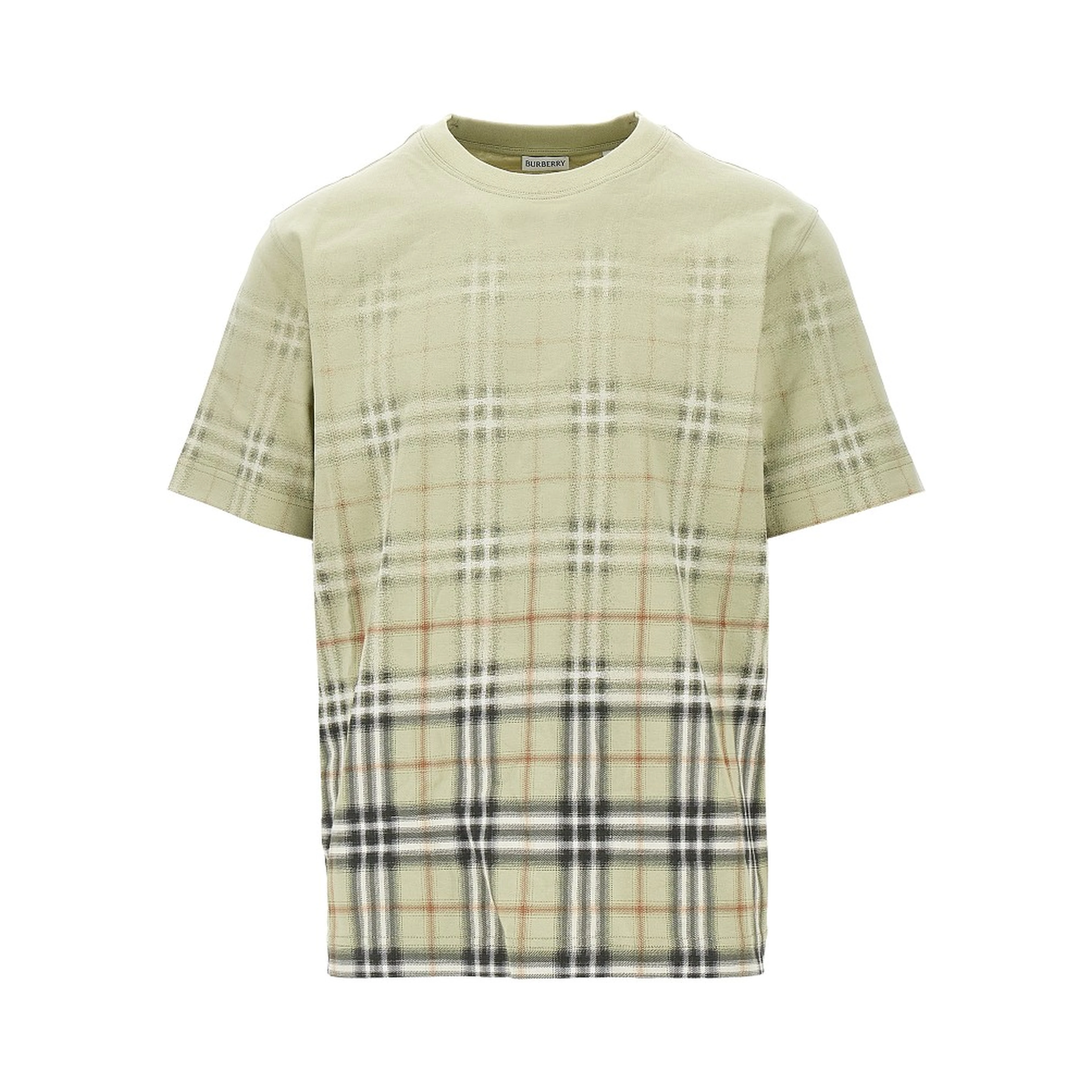Cotton T-shirt with faded Check motif