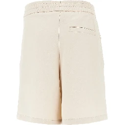 Viscose-blend gabardine bermuda shorts