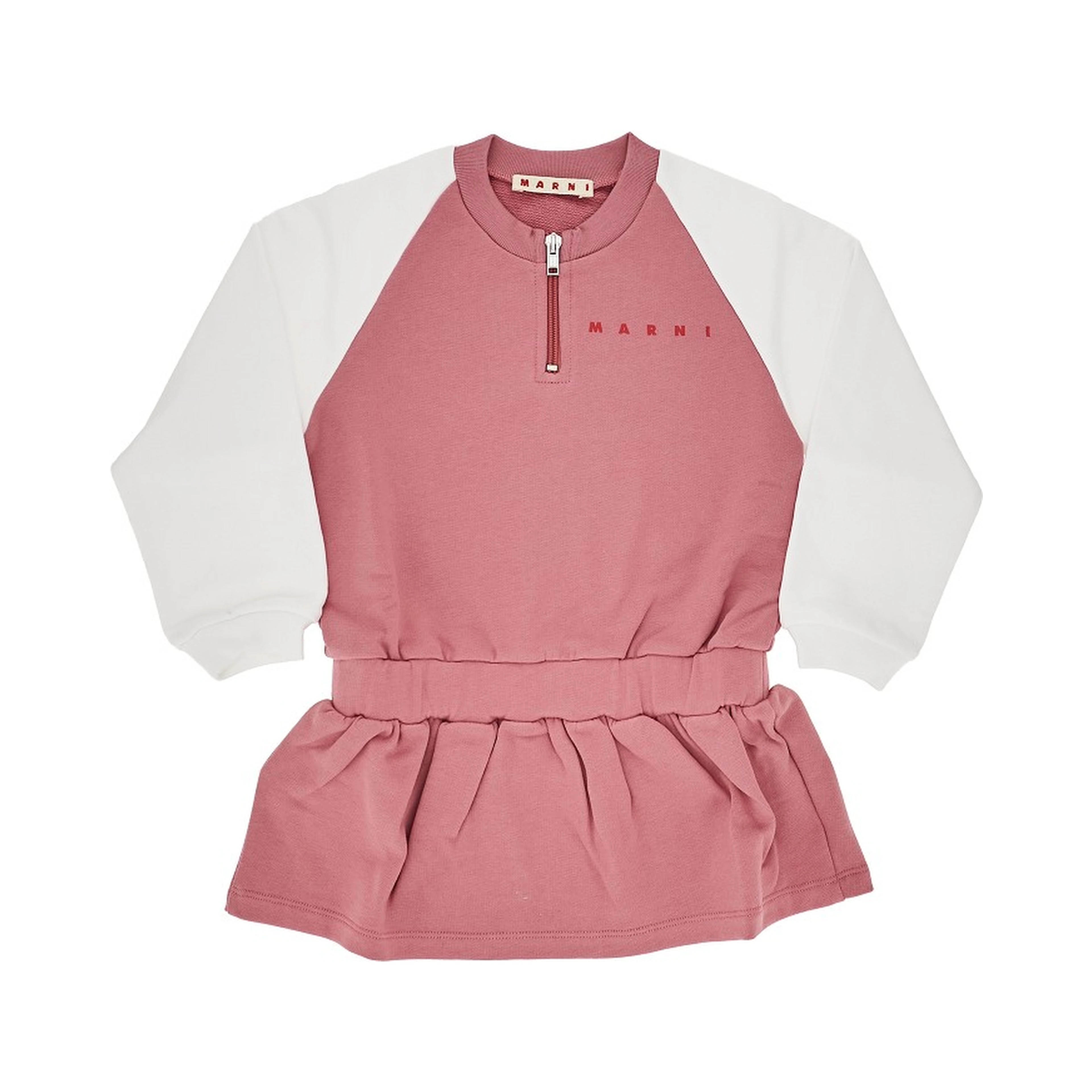 Logo print french terry mini dress