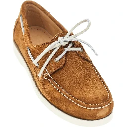 Suede leather boat shoes