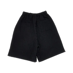 Wool-blend wide shorts