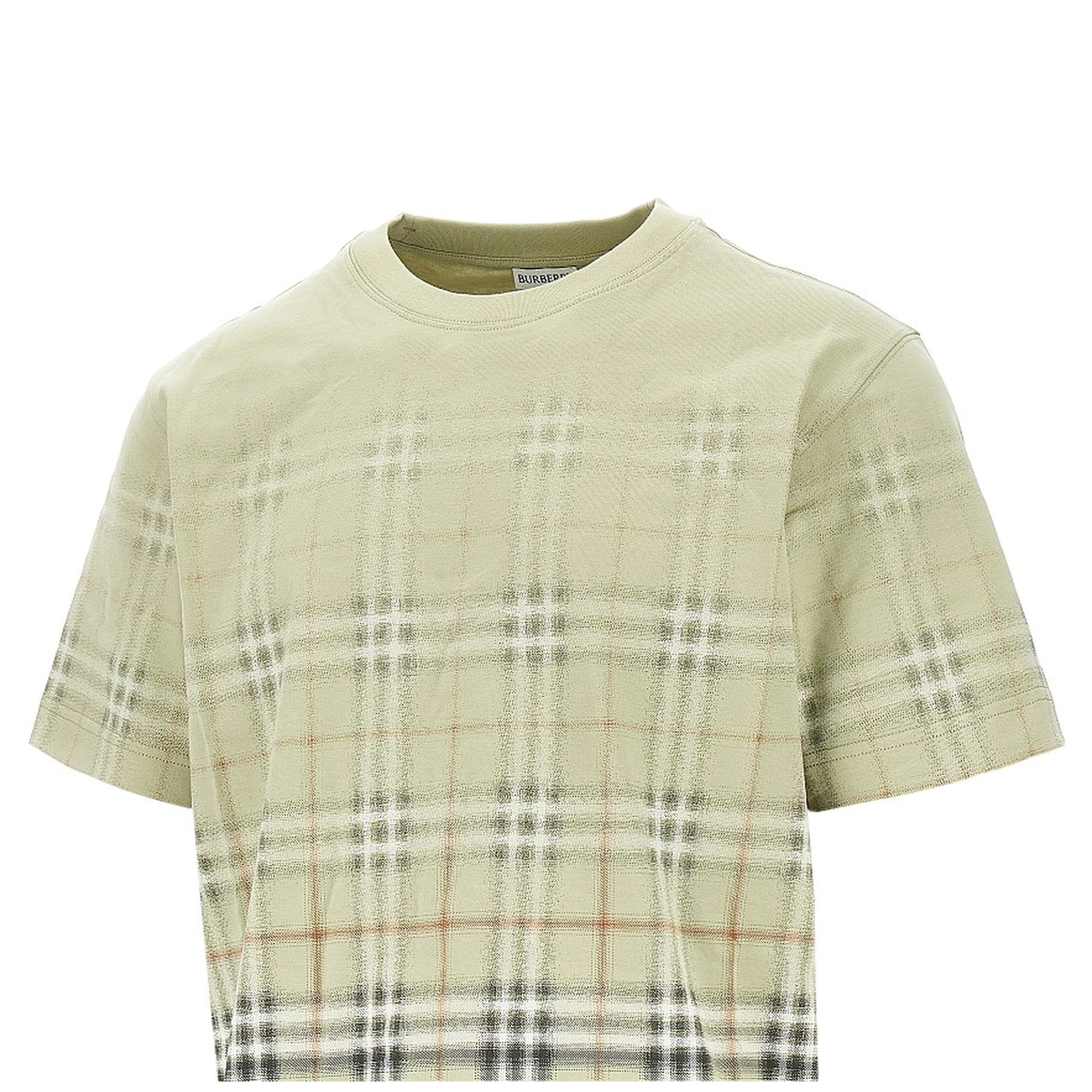 Cotton T-shirt with faded Check motif