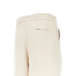Viscose-blend gabardine bermuda shorts