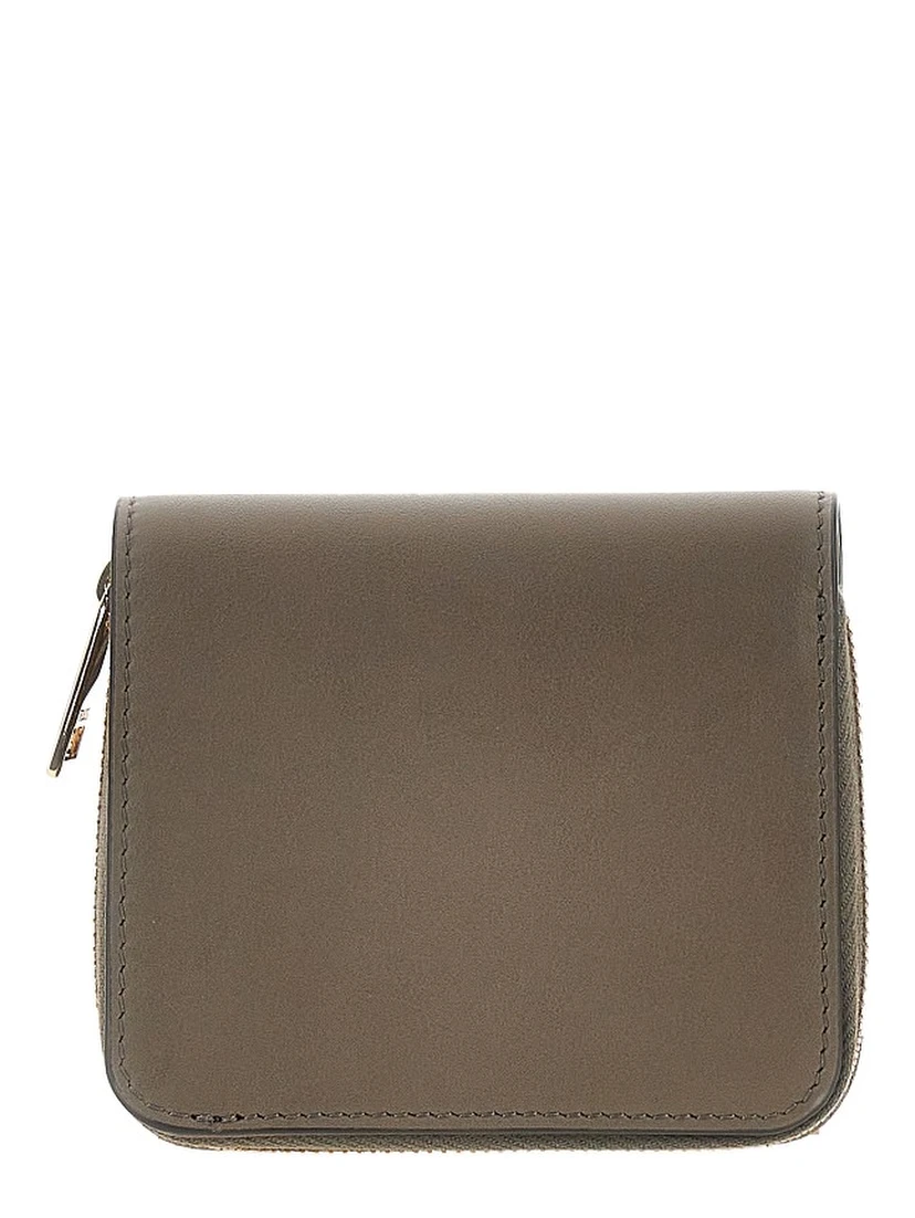 Leather small bi-fold wallet