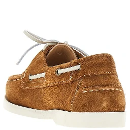 Suede leather boat shoes