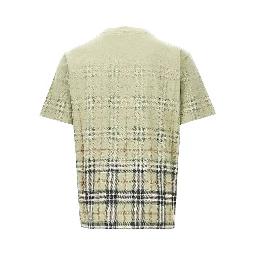Cotton T-shirt with faded Check motif