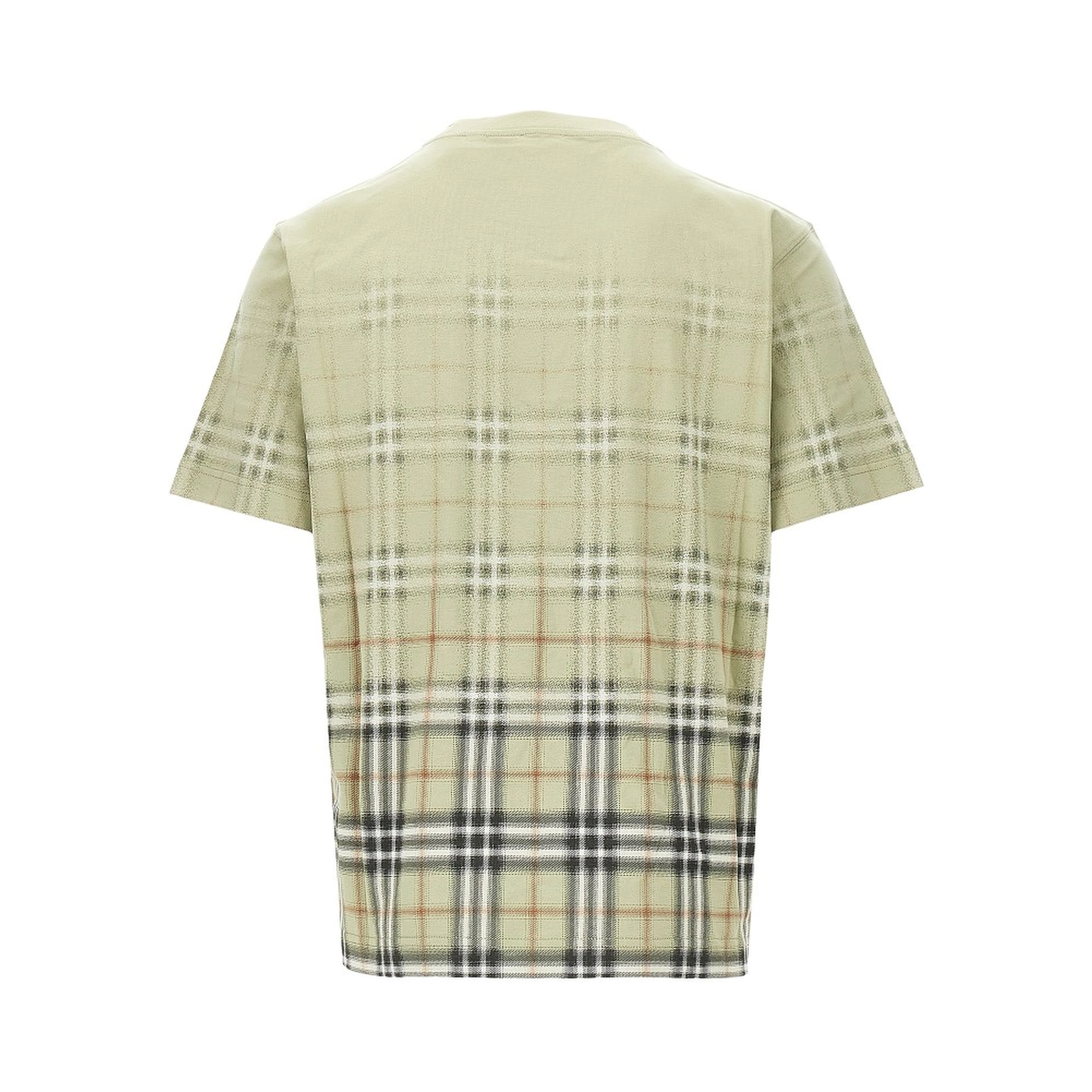 Cotton T-shirt with faded Check motif