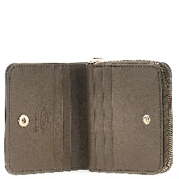 Leather small bi-fold wallet