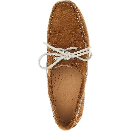 Suede leather boat shoes