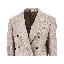 Double-breasted twill jacket