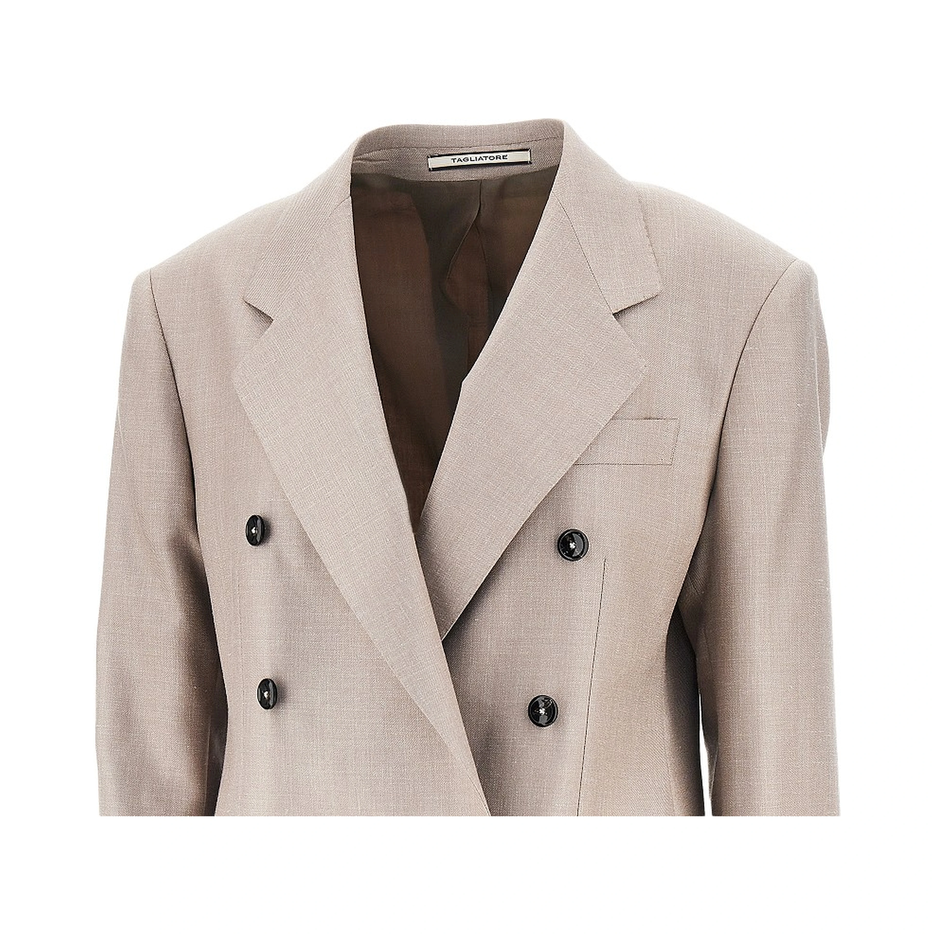 Double-breasted twill jacket