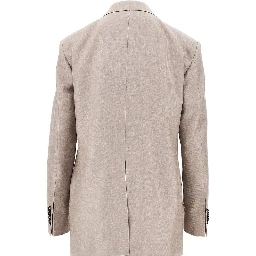 Double-breasted twill jacket