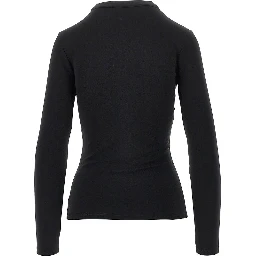 Draped jersey top with press-studs