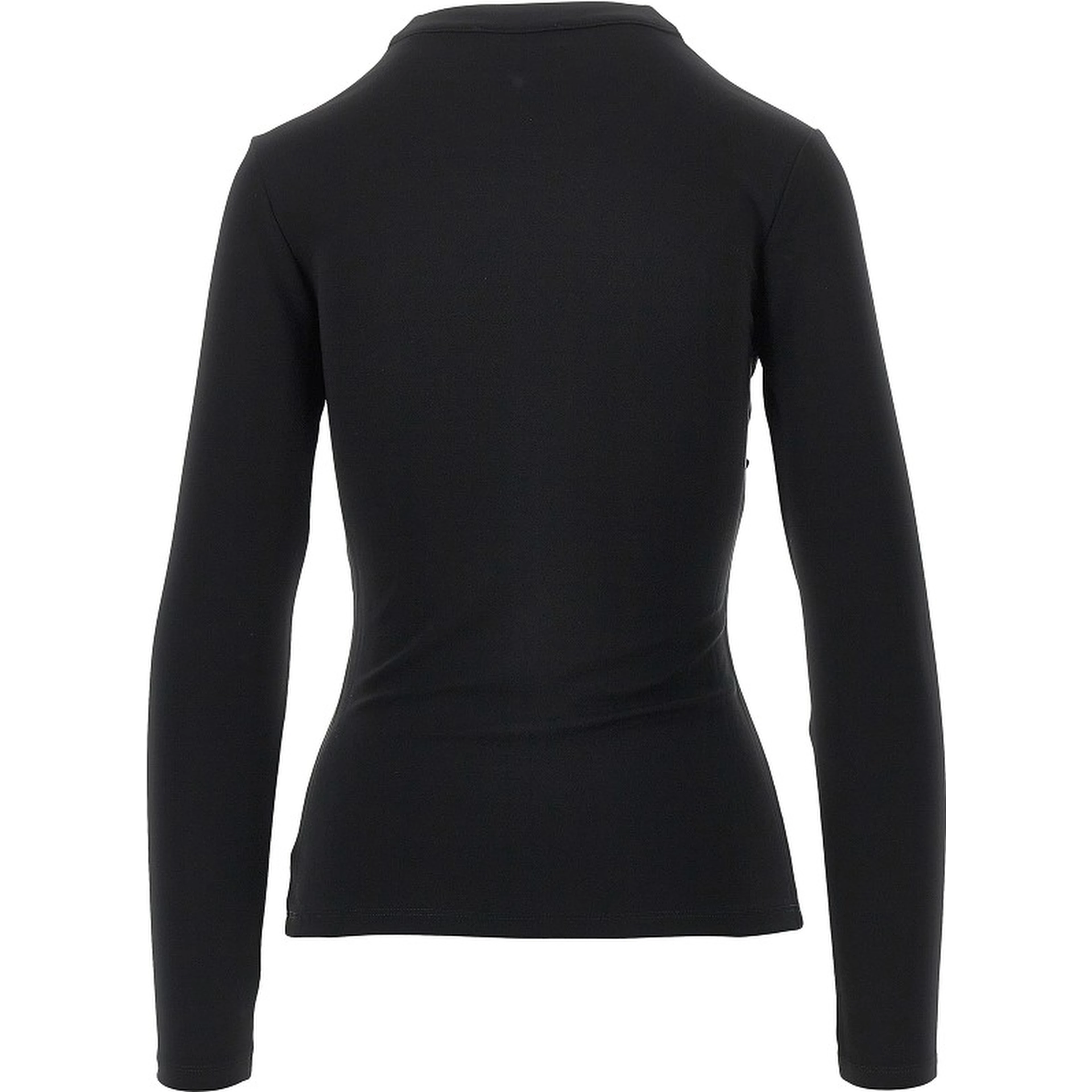 Draped jersey top with press-studs