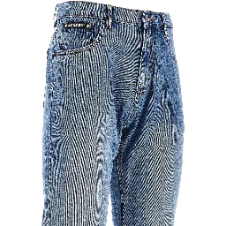 'Rotten' jeans with Skull embroidery