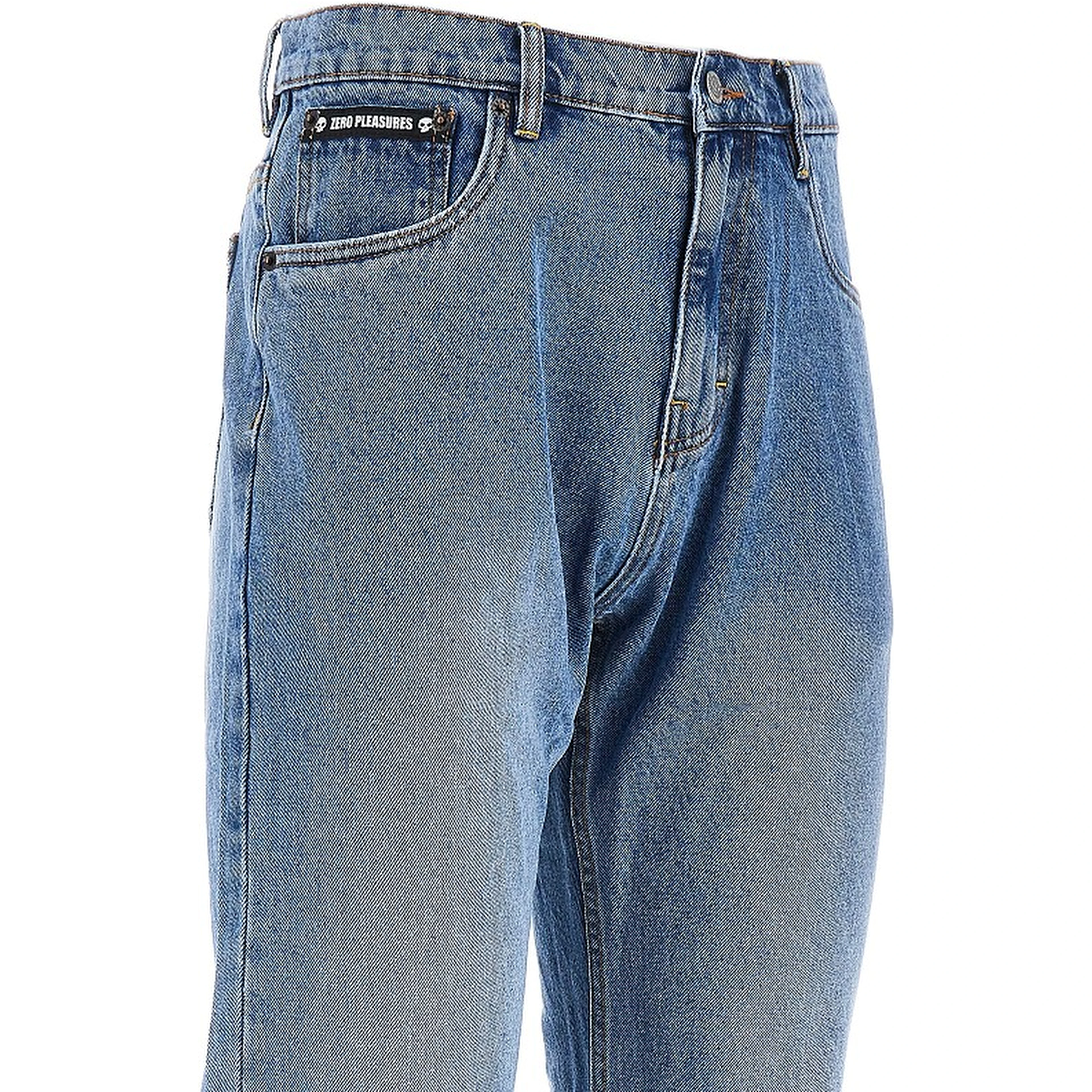 'Rotten' jeans with Skull embroidery