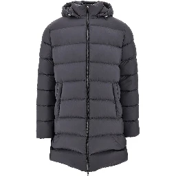 Nylon microfiber goose down parka coat