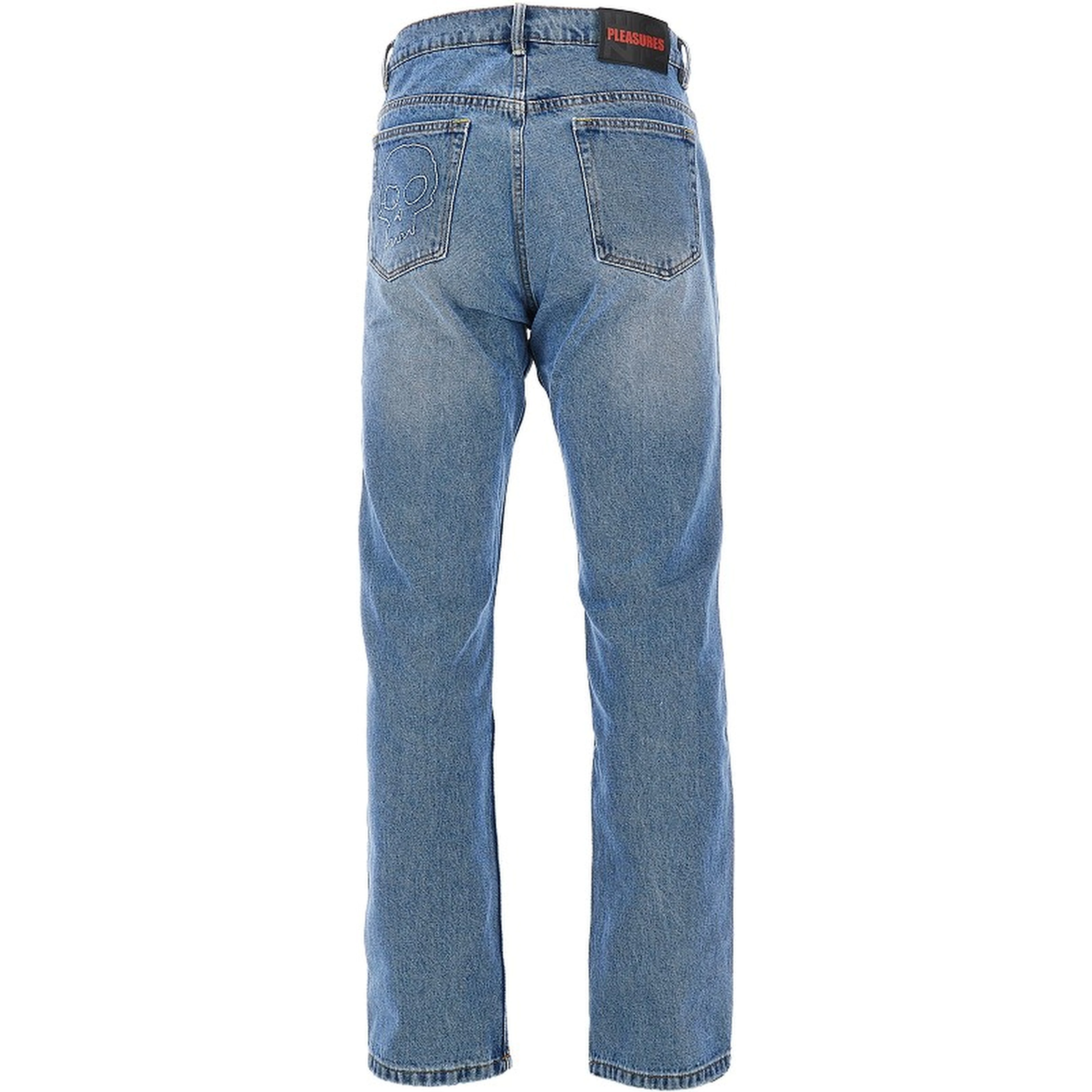 'Rotten' jeans with Skull embroidery