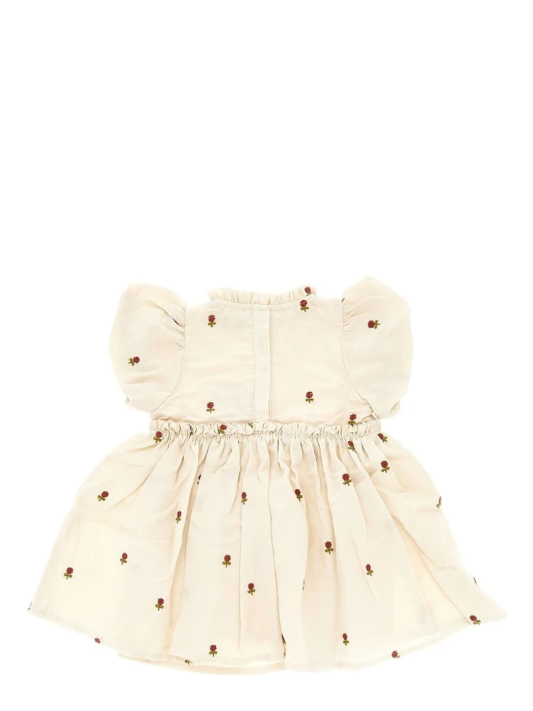 'Camilla' roses embroidery mini dress