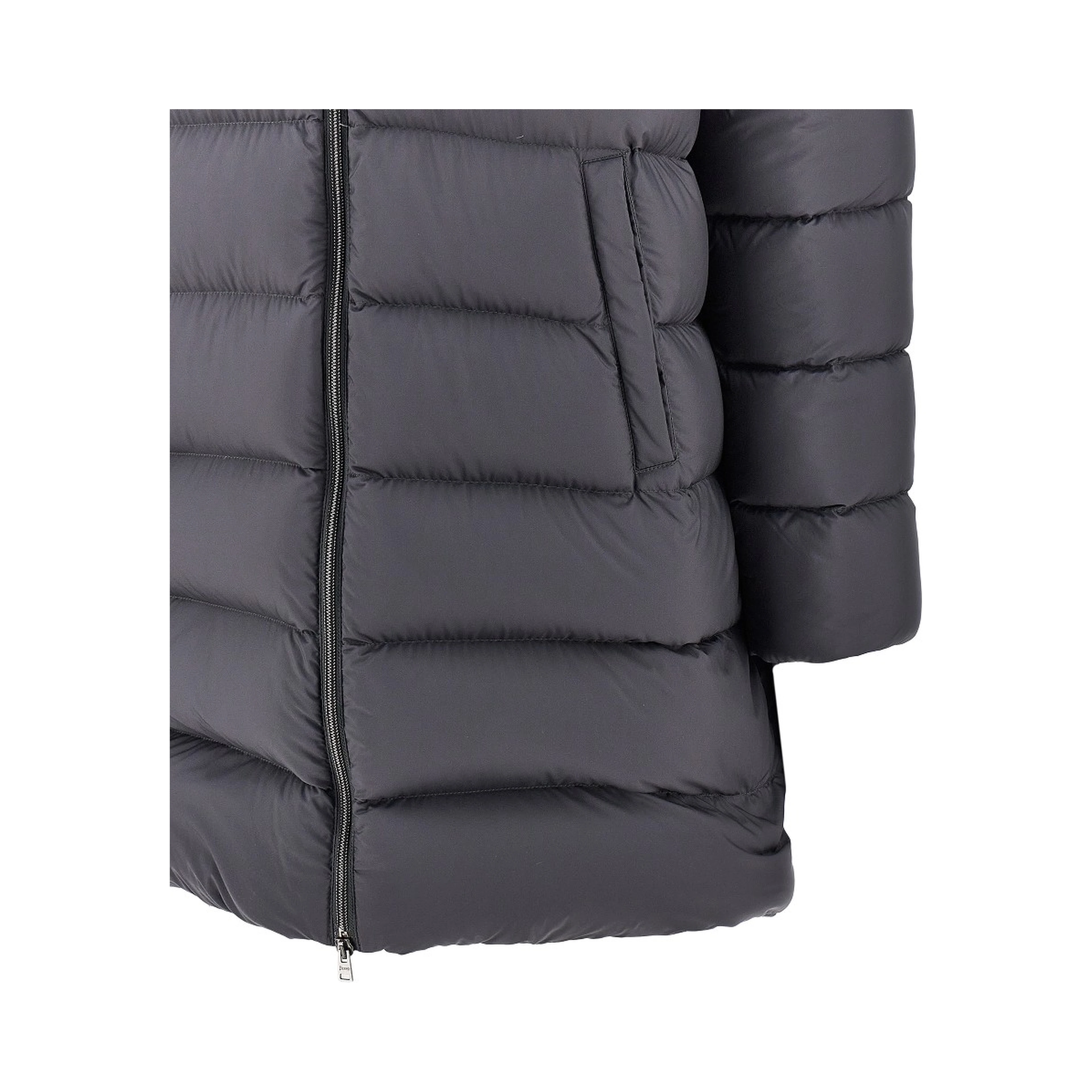 Nylon microfiber goose down parka coat