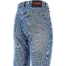 'Rotten' jeans with Skull embroidery