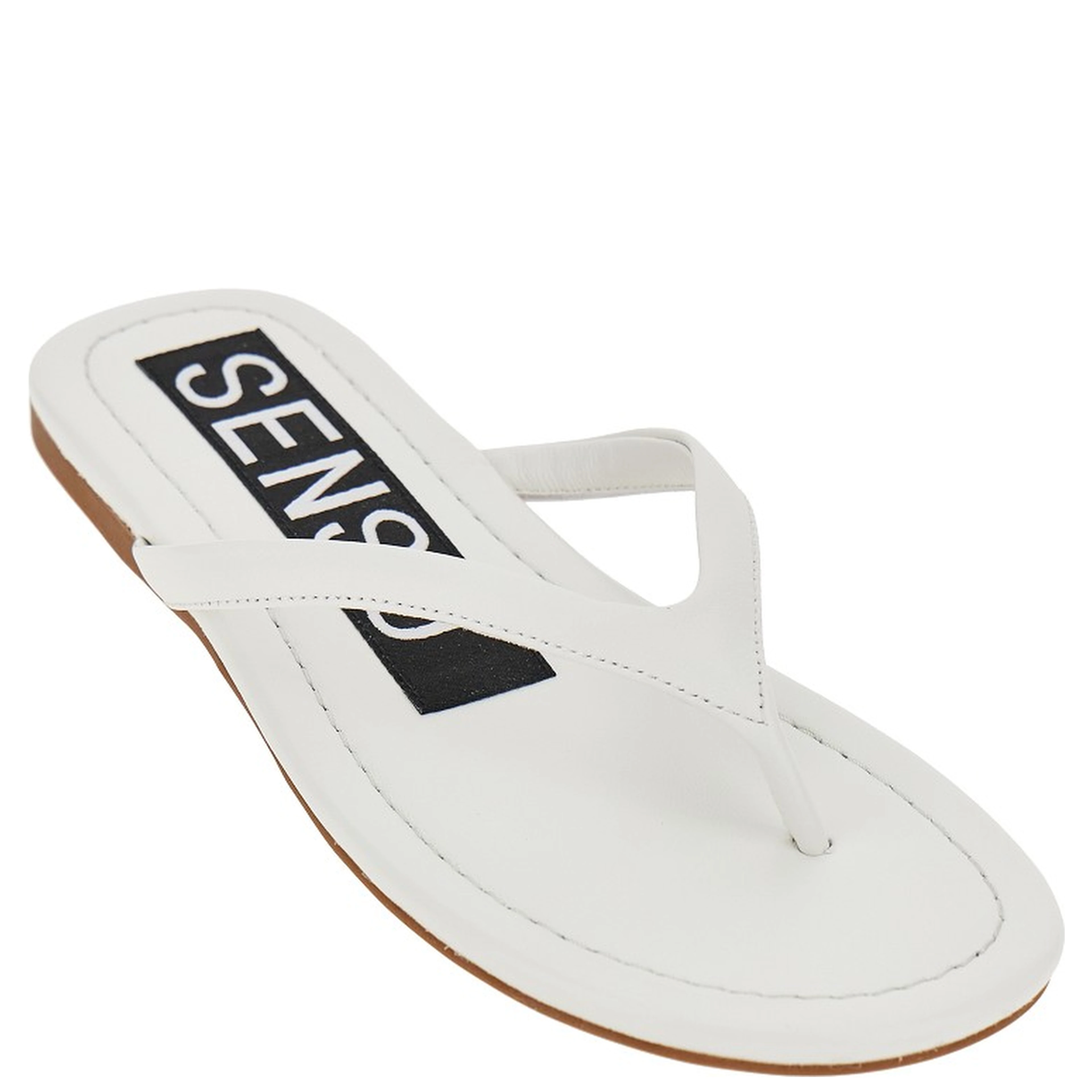 'Norah I' leather thong slides