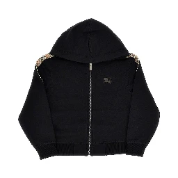 Full-zip hoodie with Check trimmings