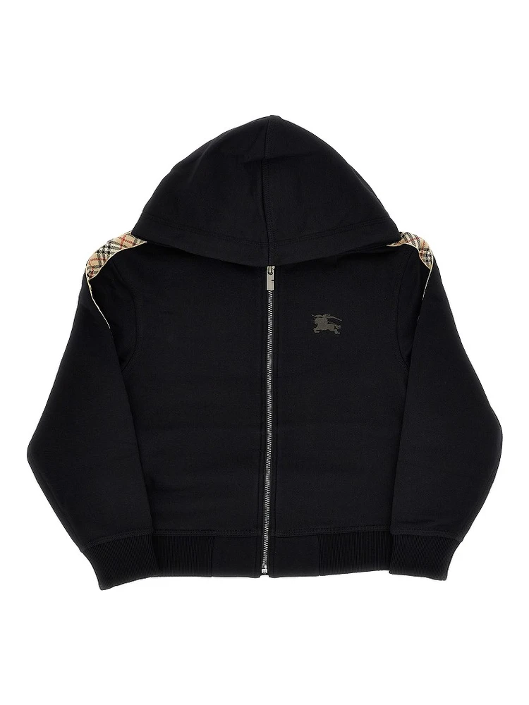 Full-zip hoodie with Check trimmings