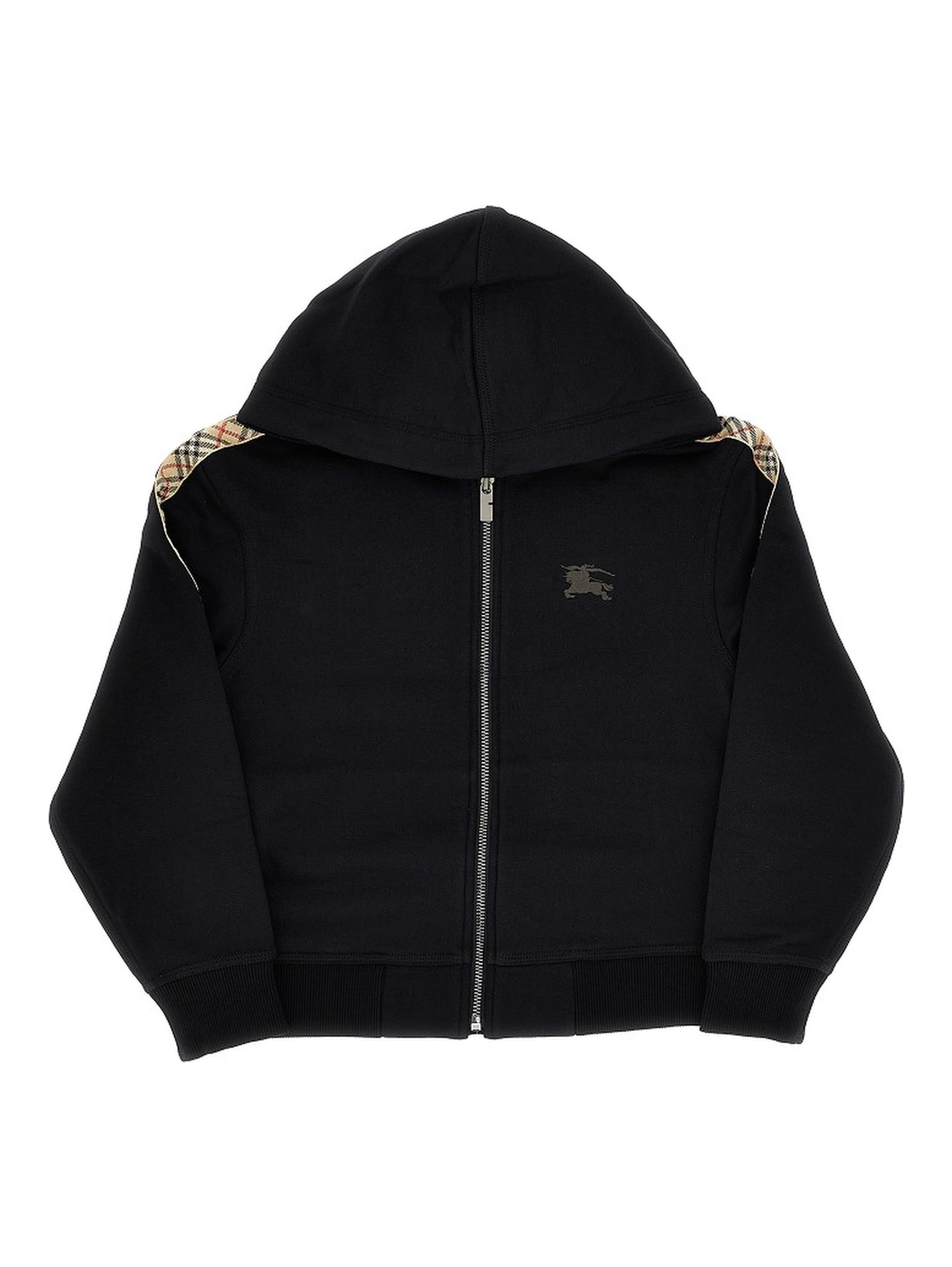 Full-zip hoodie with Check trimmings
