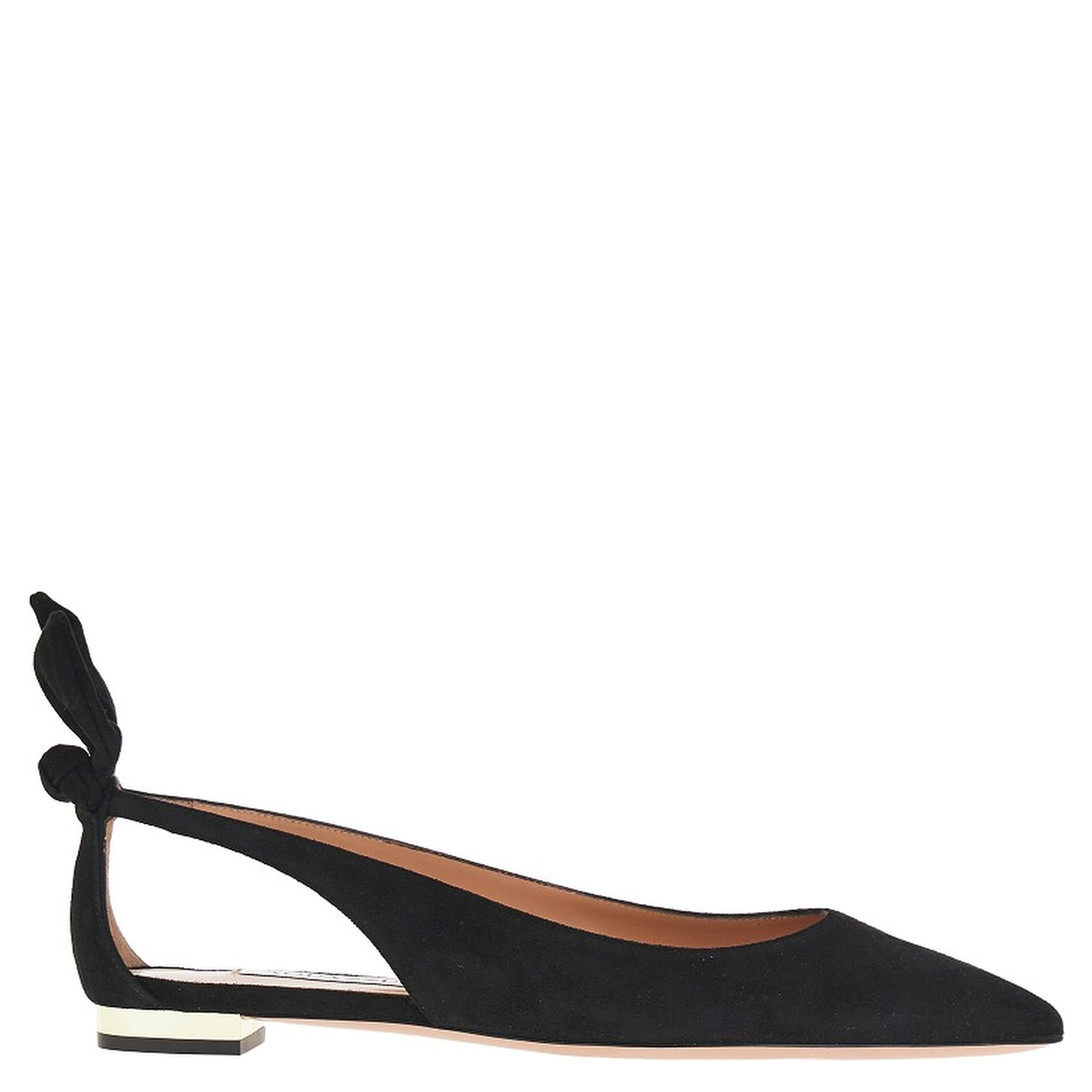'Bow Tie' suede leather ballet flats