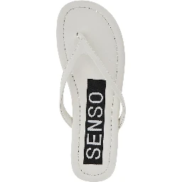 'Norah I' leather thong slides