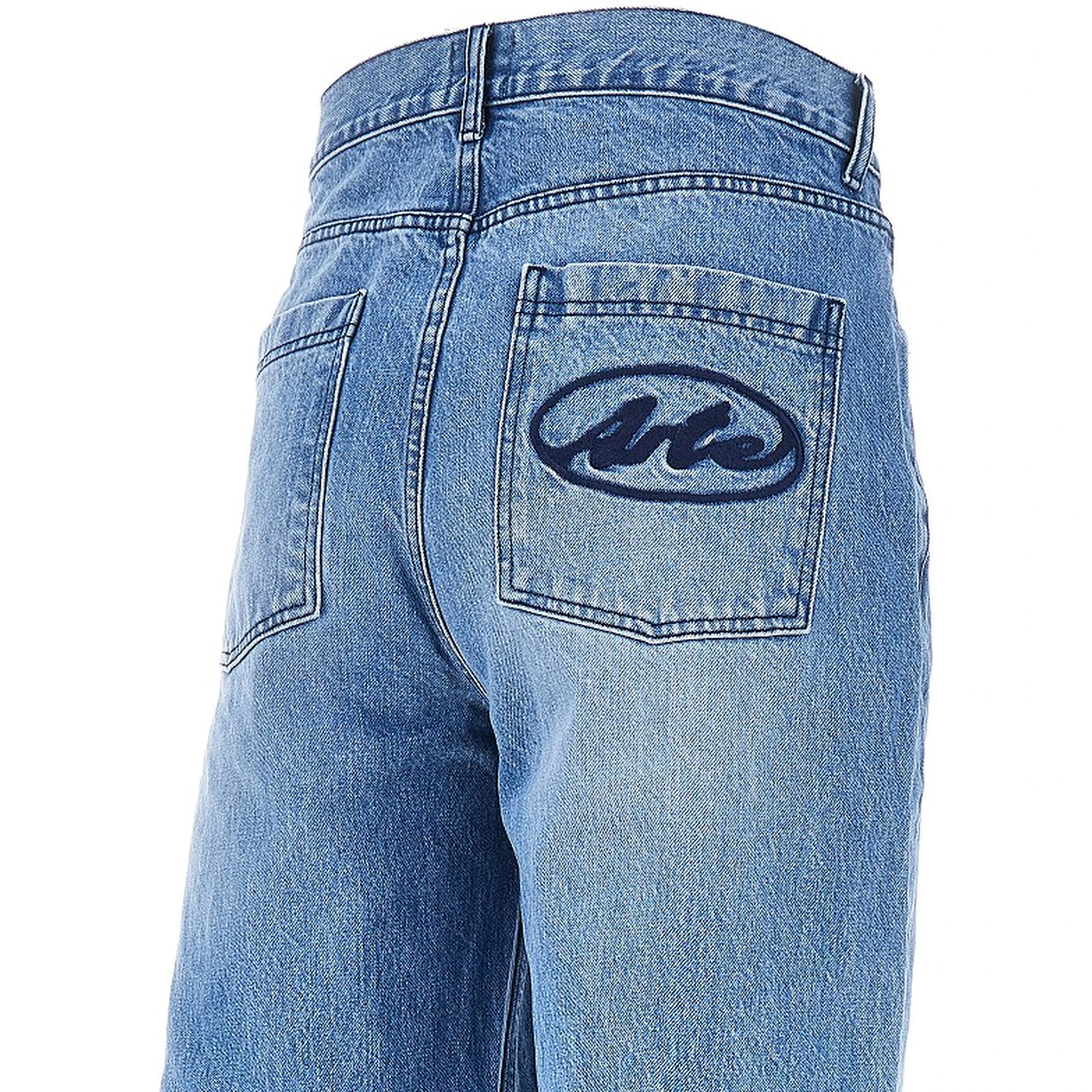 Circle Logo embroidery Relaxed Fit jeans