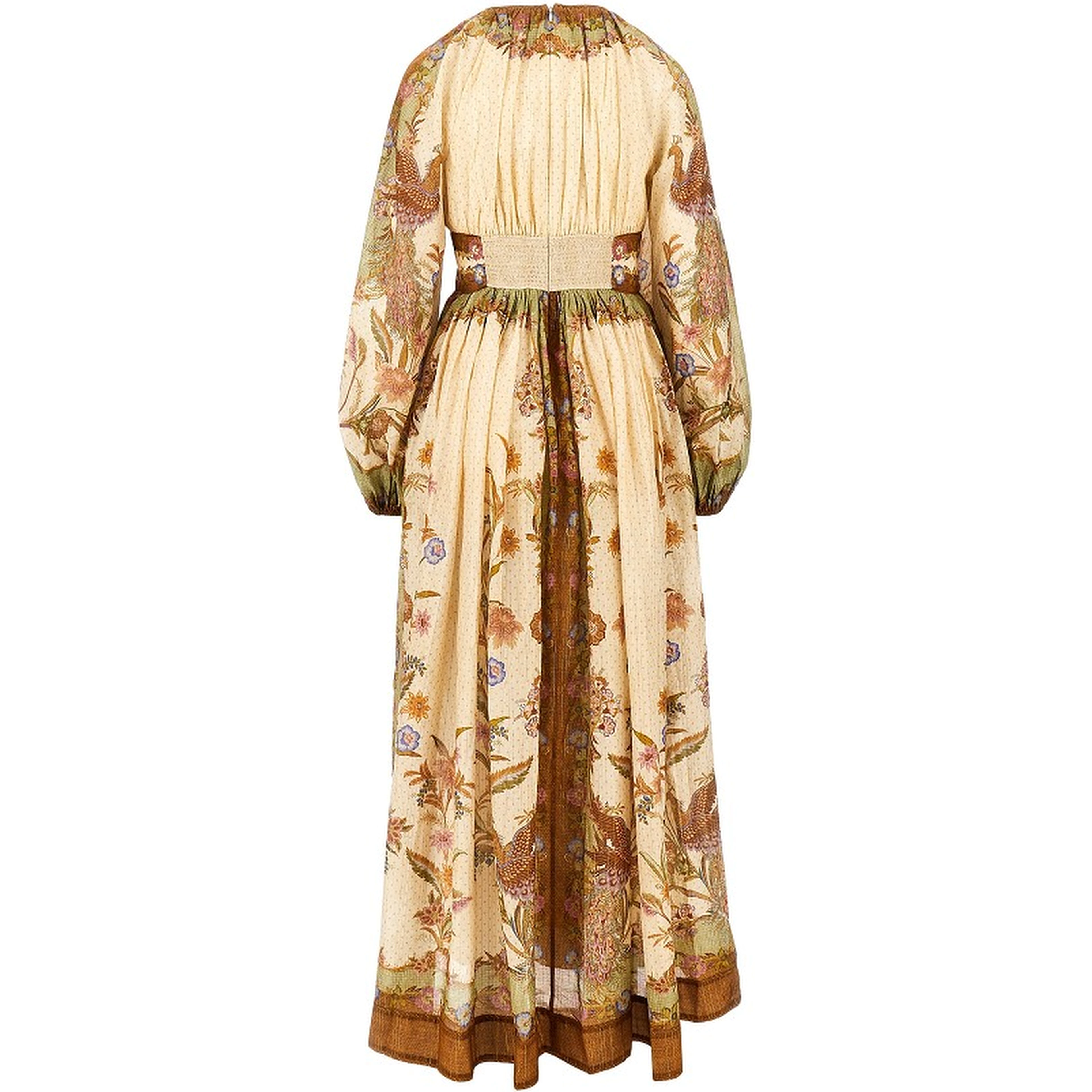 'Indra' cotton and silk long dress