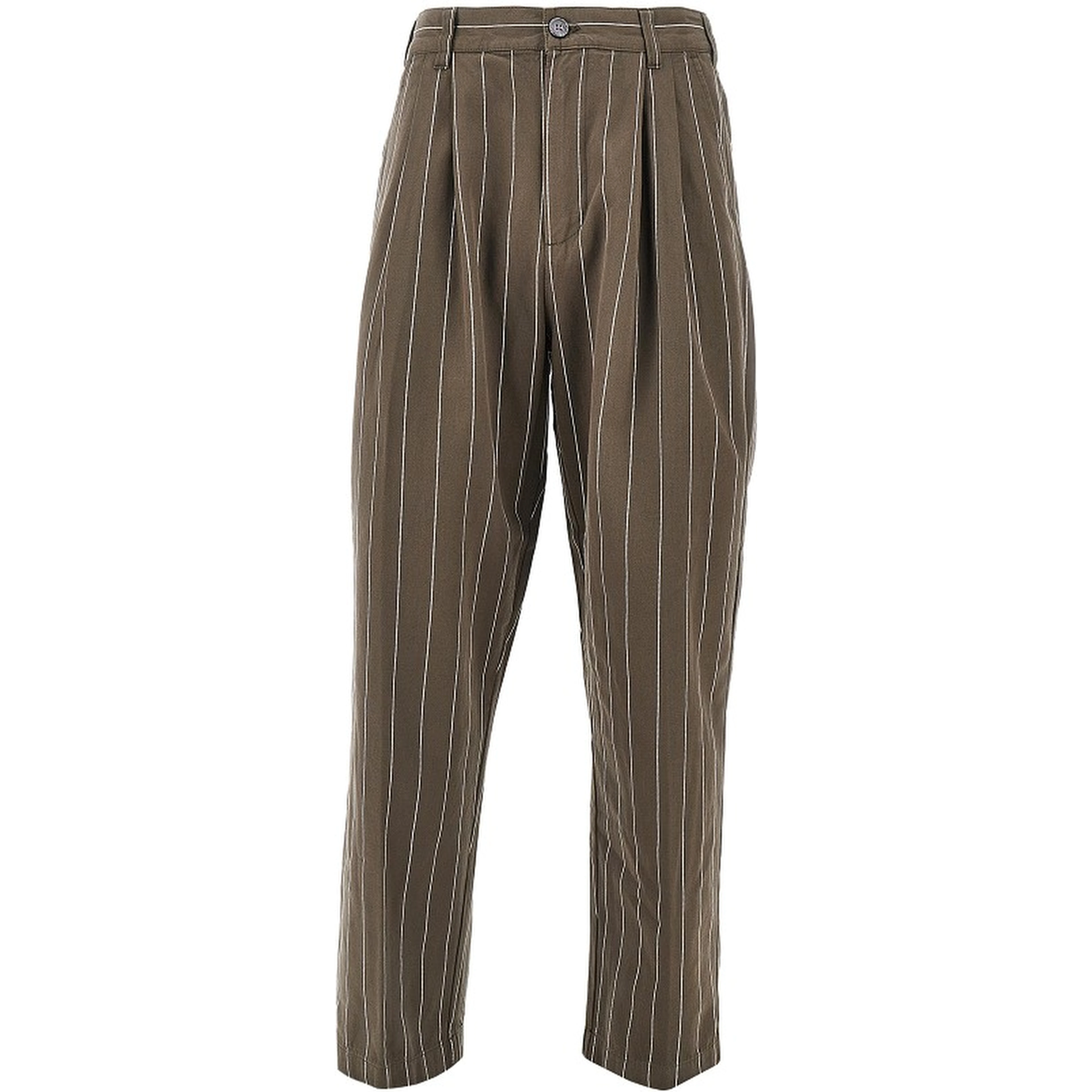 'Foster' pinstriped pants with darts